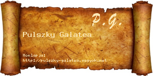 Pulszky Galatea névjegykártya